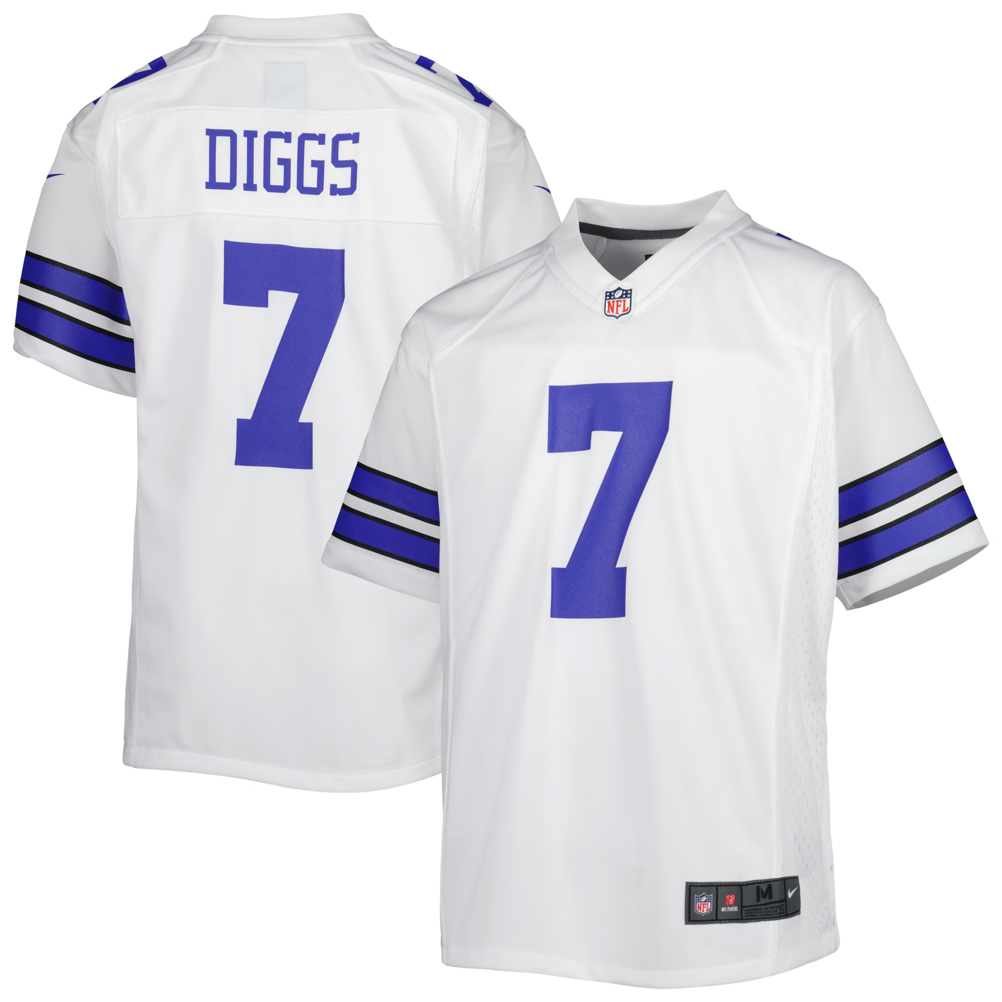 Youth Dallas Cowboys Trevon Diggs White Game Jersey Js8464