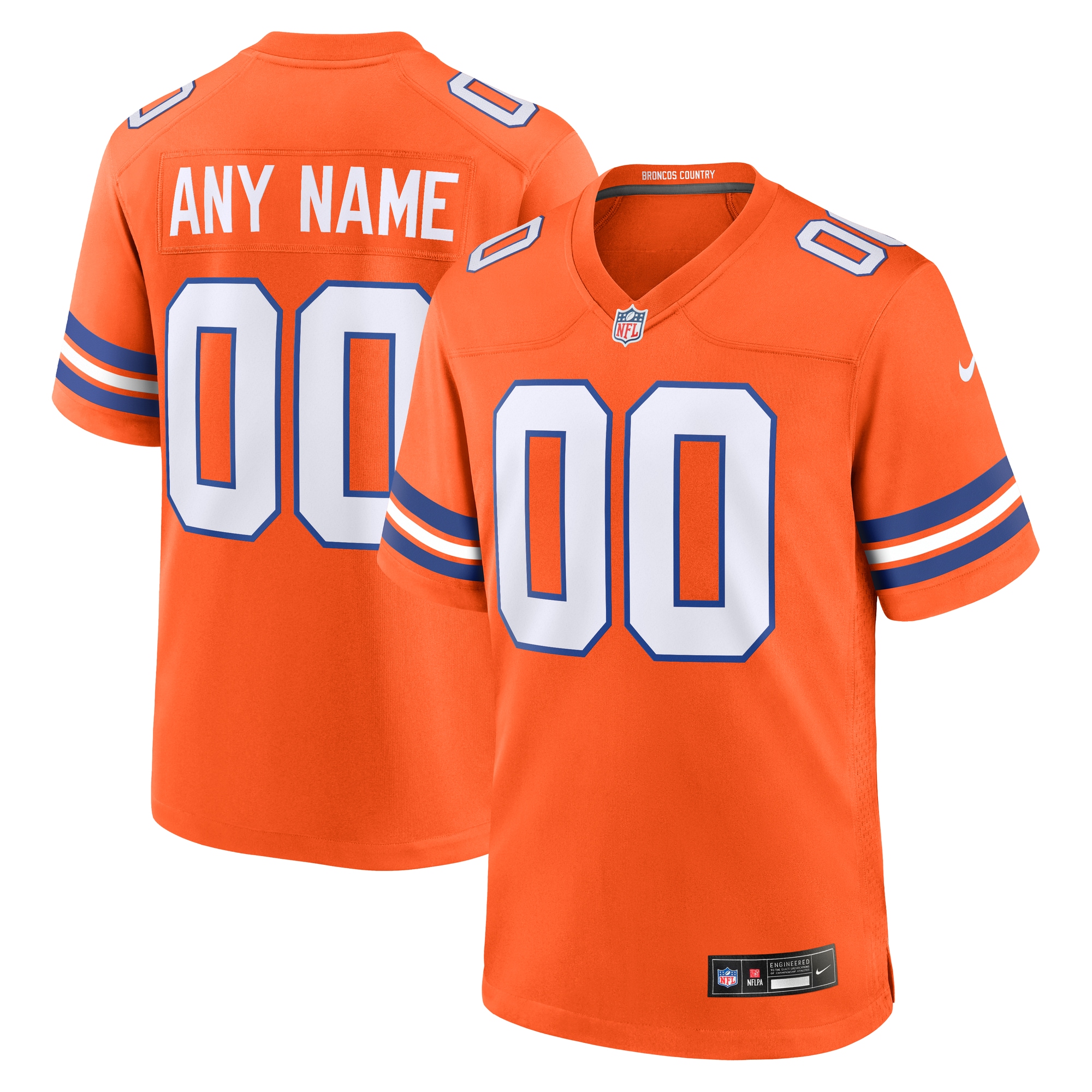 Youth Denver Broncos Orange 2nd Alternate Custom Jersey Js8119