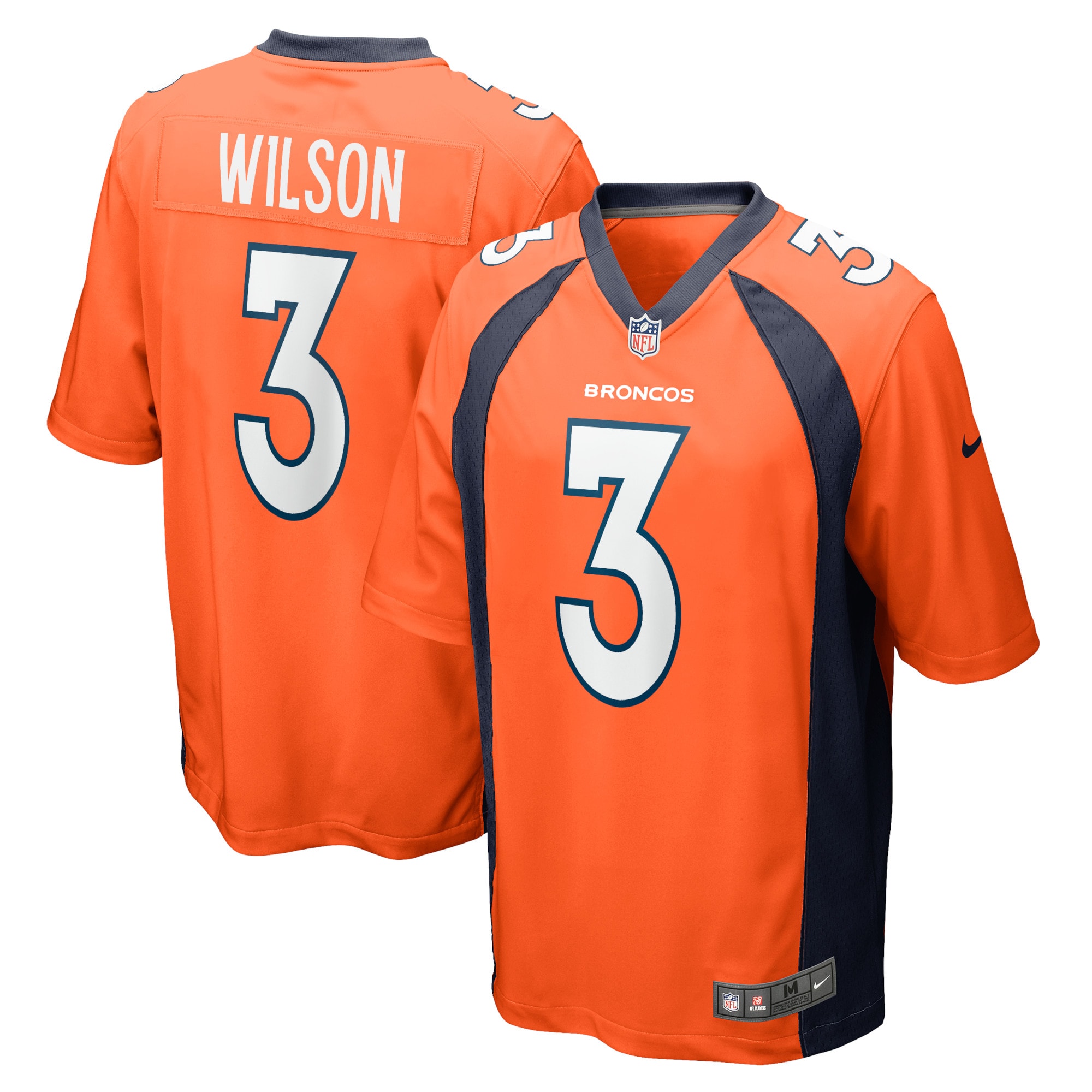 Youth Denver Broncos Russell Wilson Orange Game Jersey Js1604