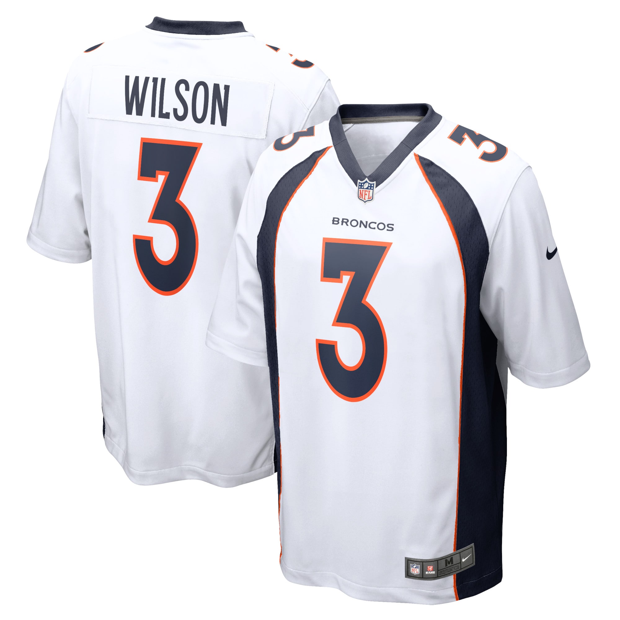 Youth Denver Broncos Russell Wilson White Game Jersey Js2944