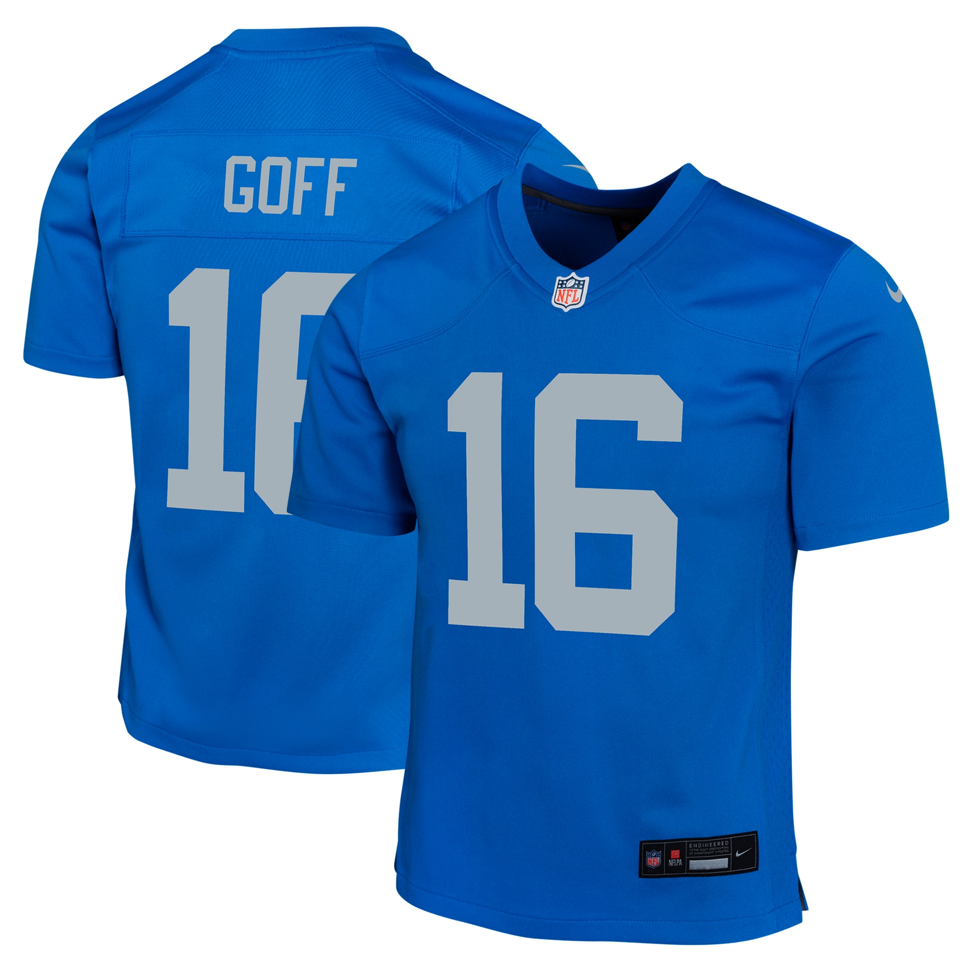 Youth Detroit Lions Jared Goff Blue Alternate Game Jersey Js4323