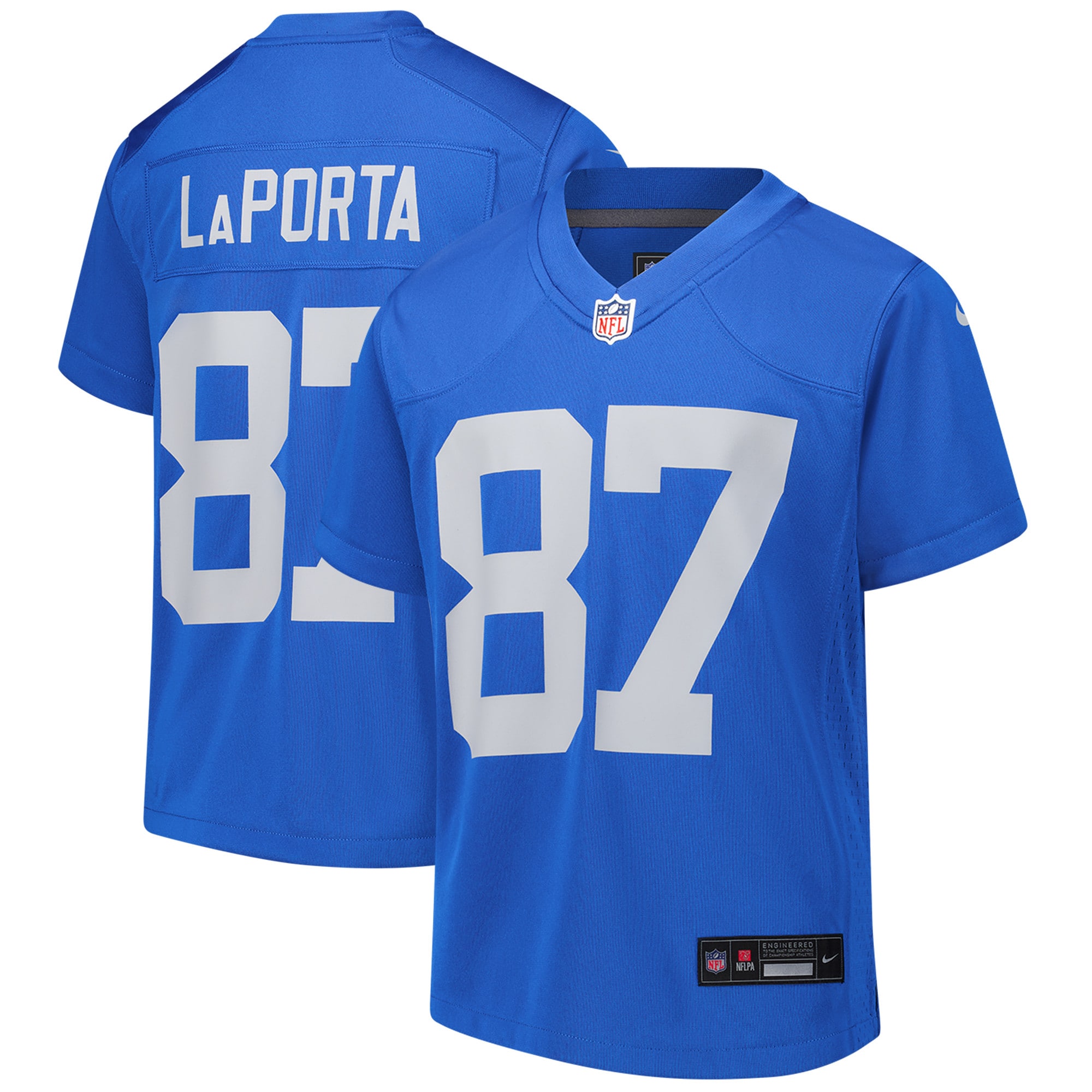 Youth Detroit Lions Sam Laporta Blue Alternate Game Jersey Js1488