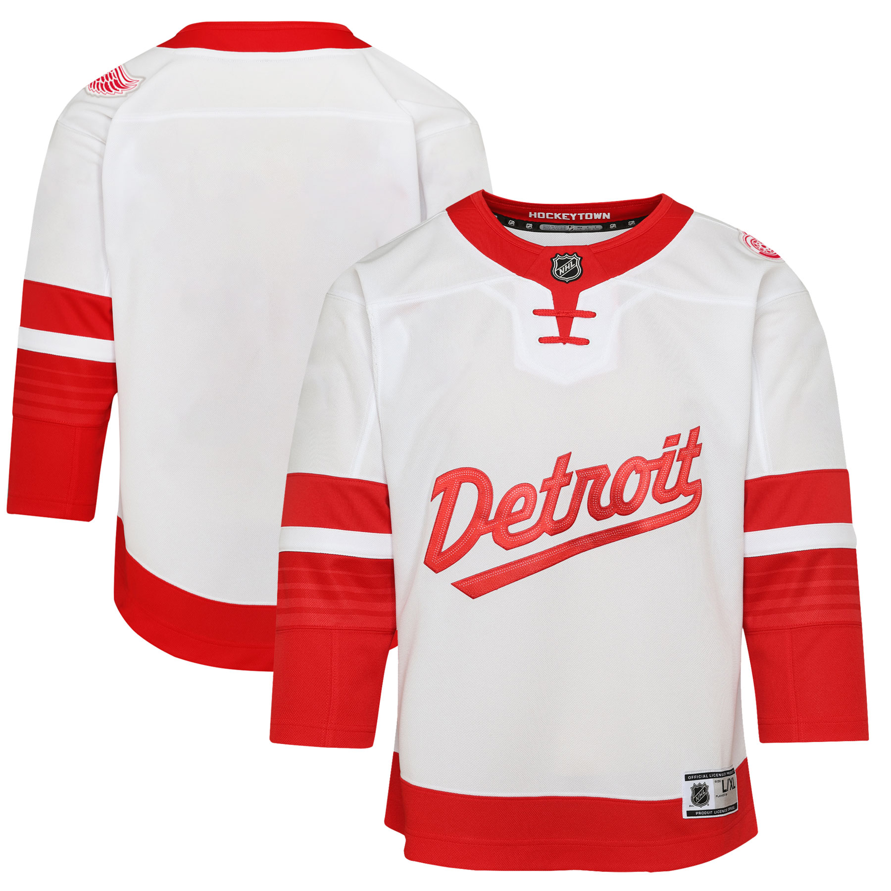 Youth Detroit Red Wings White 2025 Nhl Stadium Series Premier Jersey