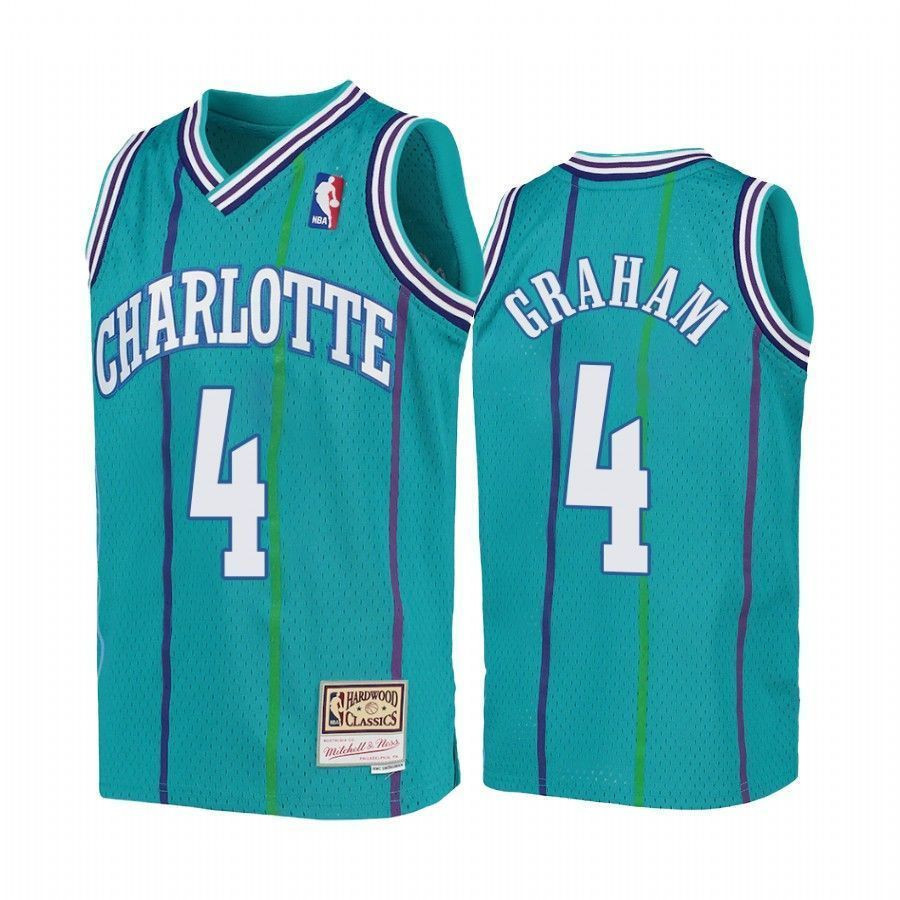 Youth Devonte' Graham Charlotte Hornets Teal Hardwood Classics Jersey