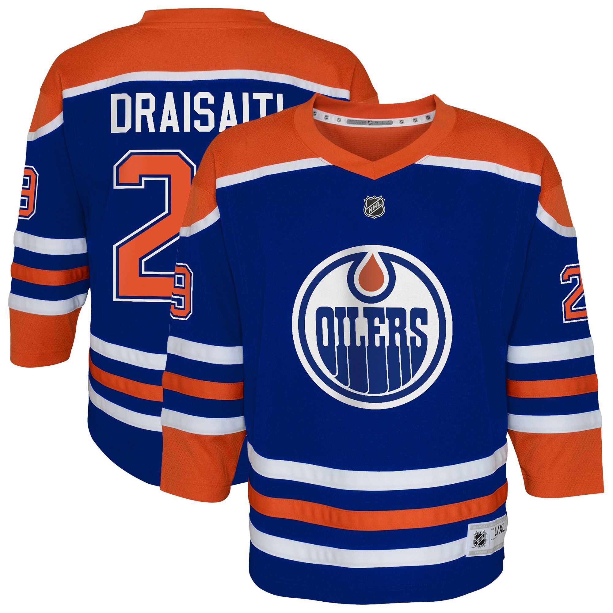 Youth Edmonton Oilers Leon Draisaitl Royal Home Player Jersey