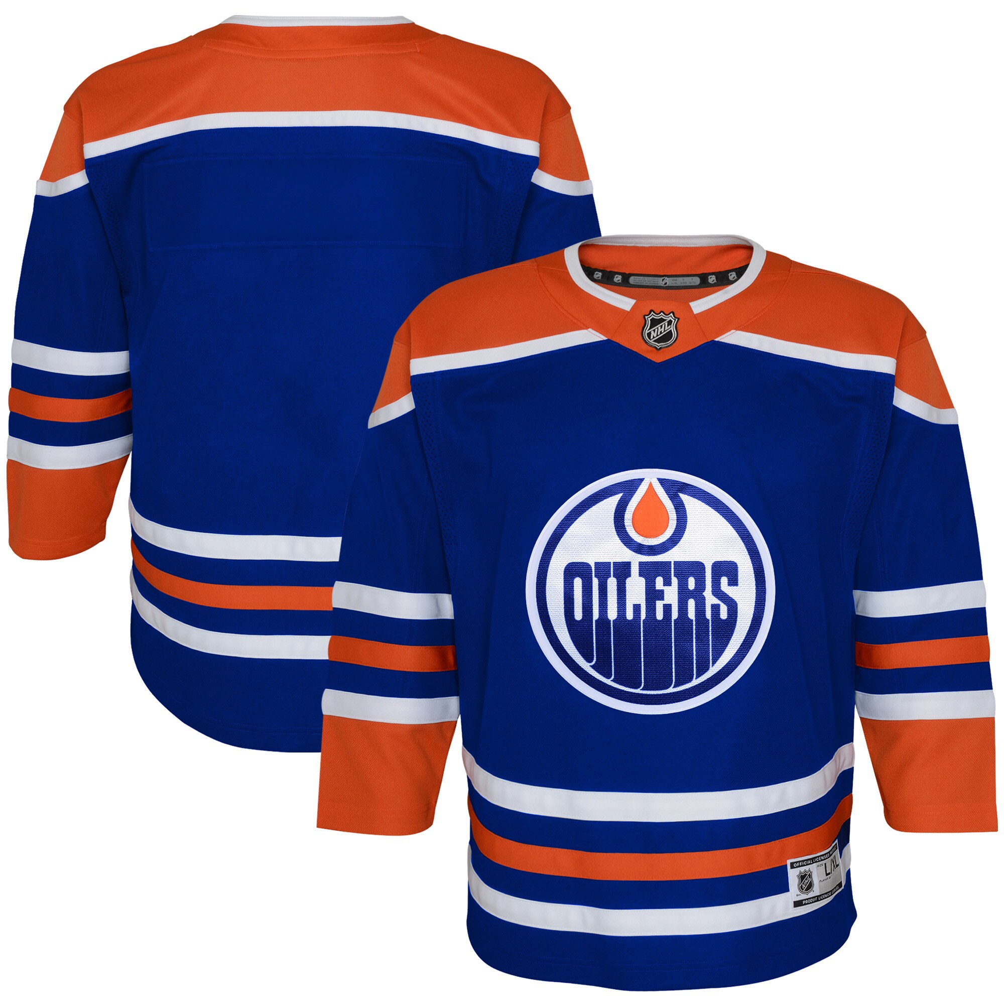 Youth Edmonton Oilers Royal Home Jersey