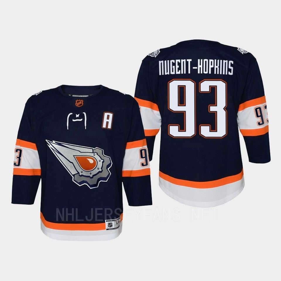 Youth Edmonton Oilers Ryan Nugent-hopkins 93 Special Edition 2.0 Retro Jersey Navy