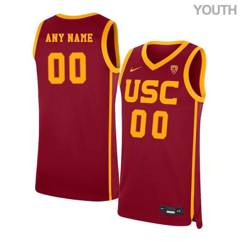 Youth Elite Red Usc Trojans Custom Basketball Jersey