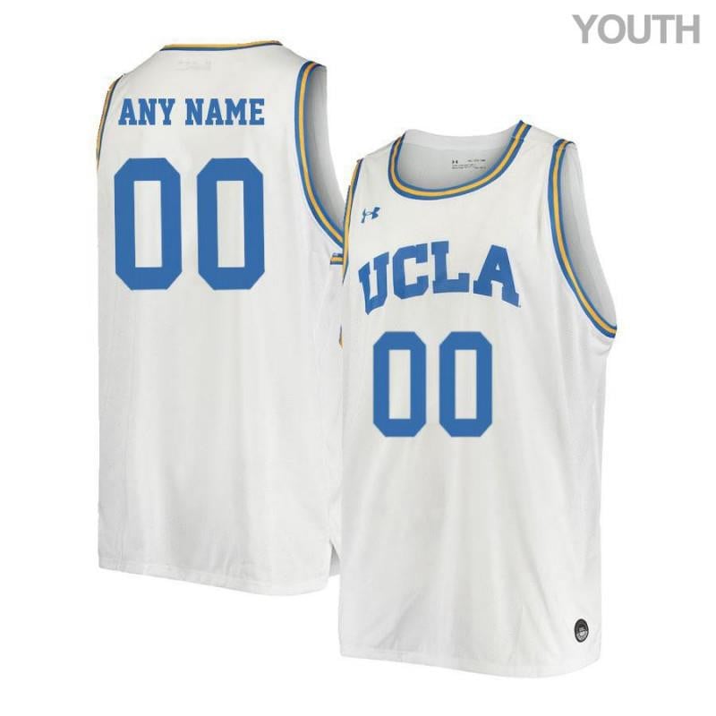 Youth Elite White Retro Ucla Bruins Custom Basketball Jersey