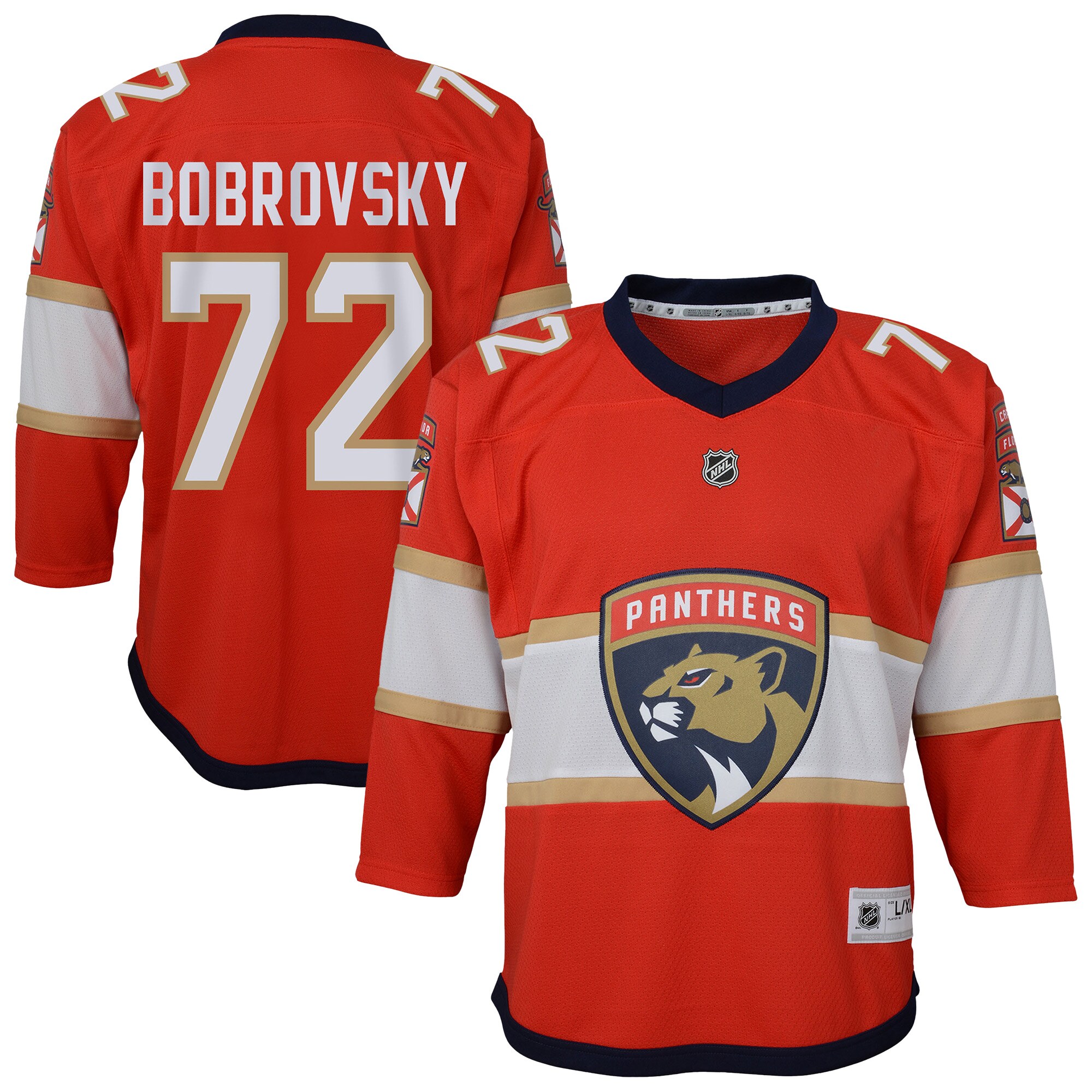 Youth Florida Panthers Sergei Bobrovsky Red Alternate Player Jersey