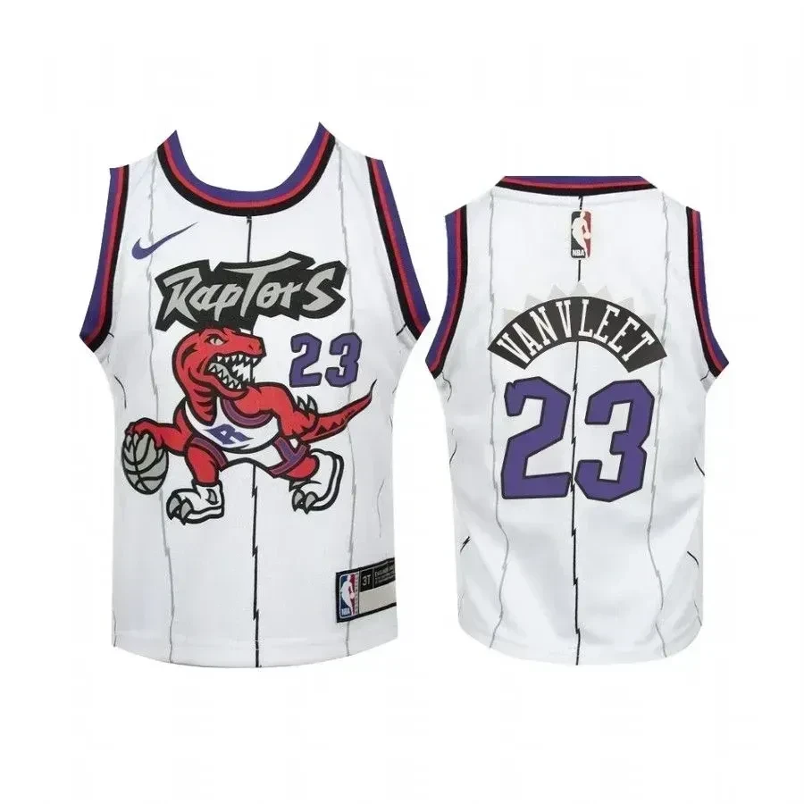 Youth Fred Vanvleet Toronto Raptors Kids White Hardwood Classics Jersey