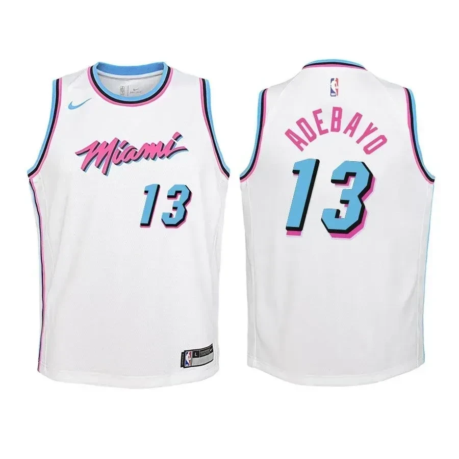 Youth Heat Bam Adebayo 13 City Edition White Jersey