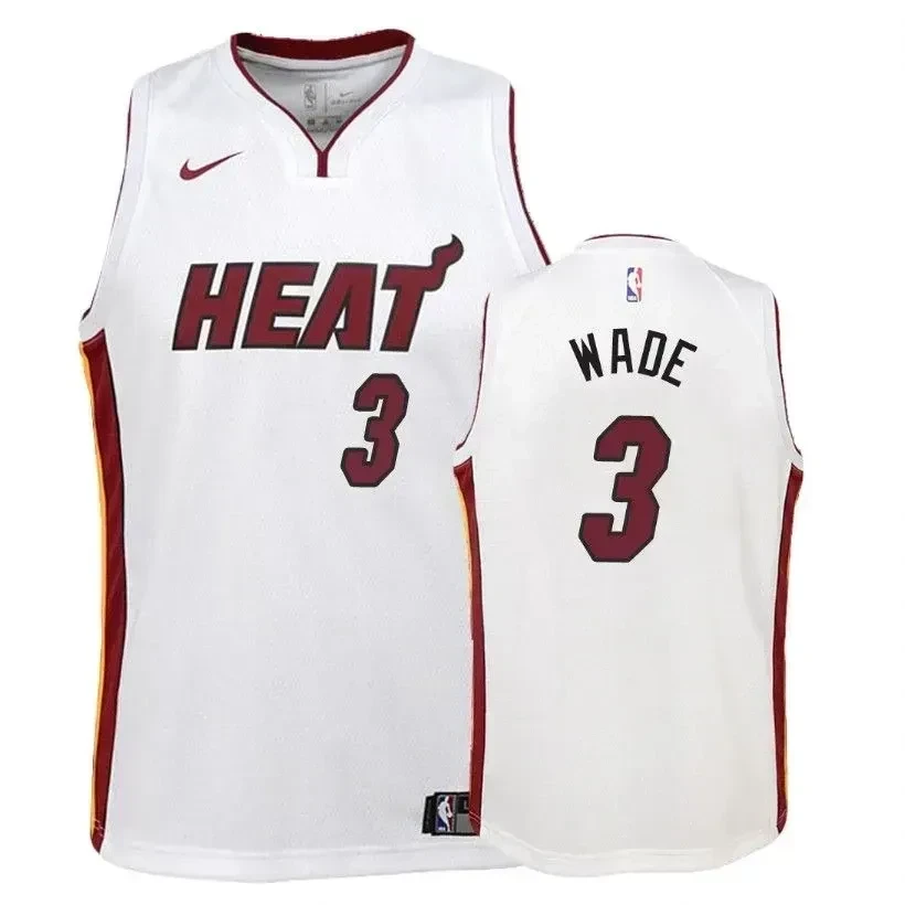 Youth Heat Dwyane Wade 3 Association White Jersey