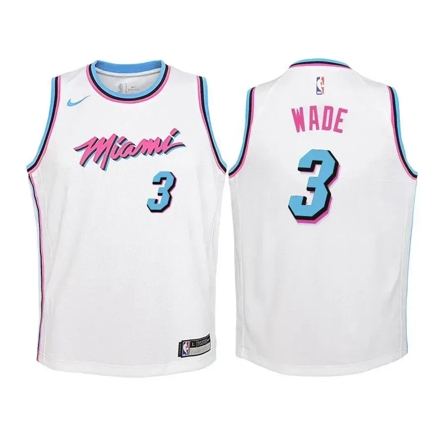 Youth Heat Dwyane Wade 3 City Edition White Jersey