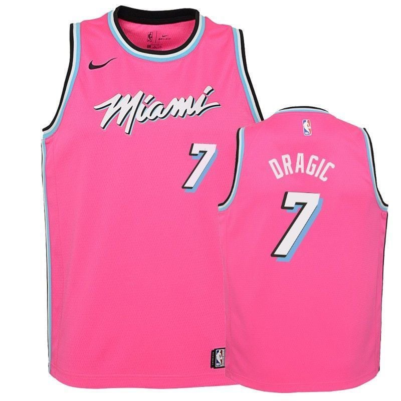 Youth Heat Goran Dragic 7 2018-19 Earned Pink Jersey