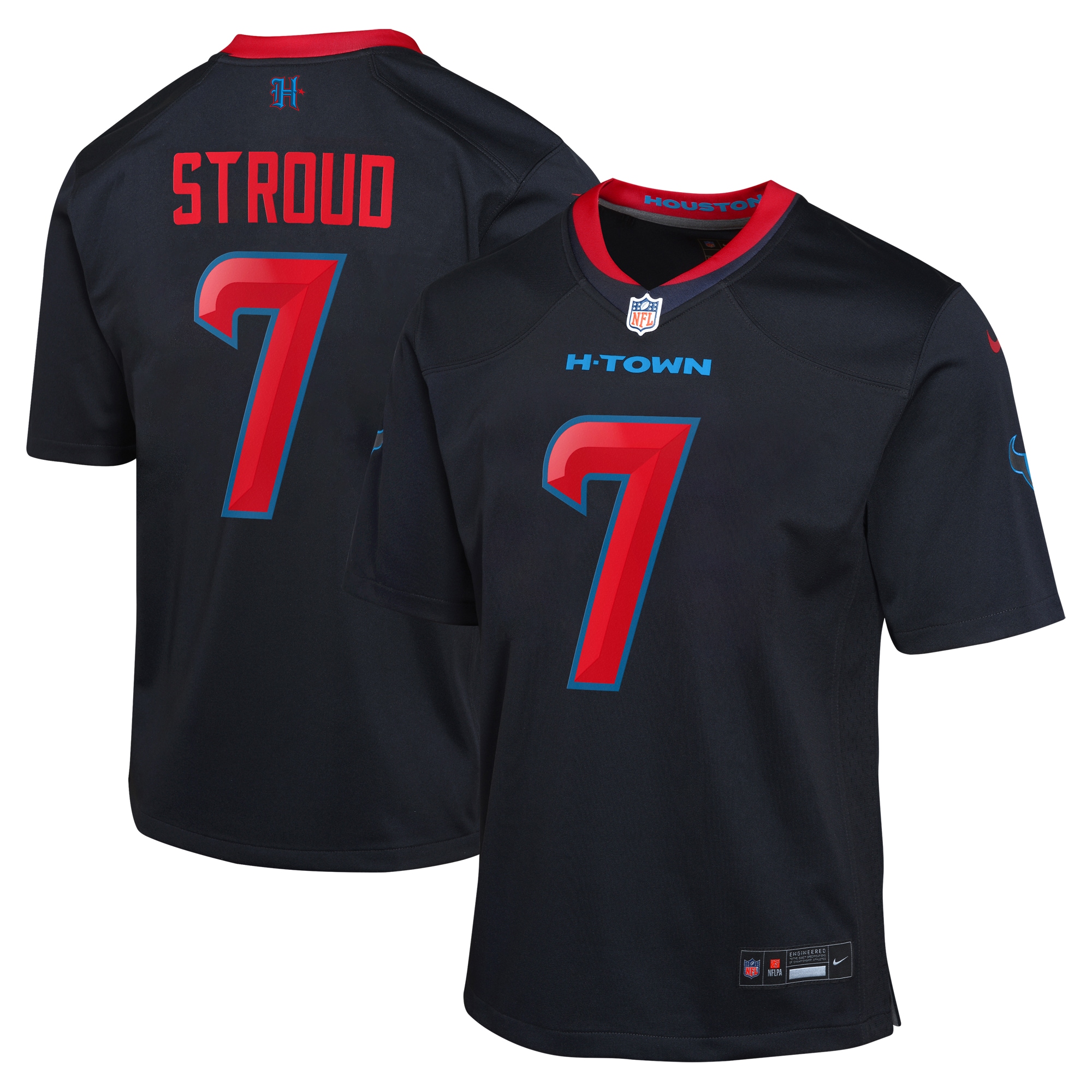 Youth Houston Texans C.j. Stroud Navy 2nd Alternate Game Jersey Js4312