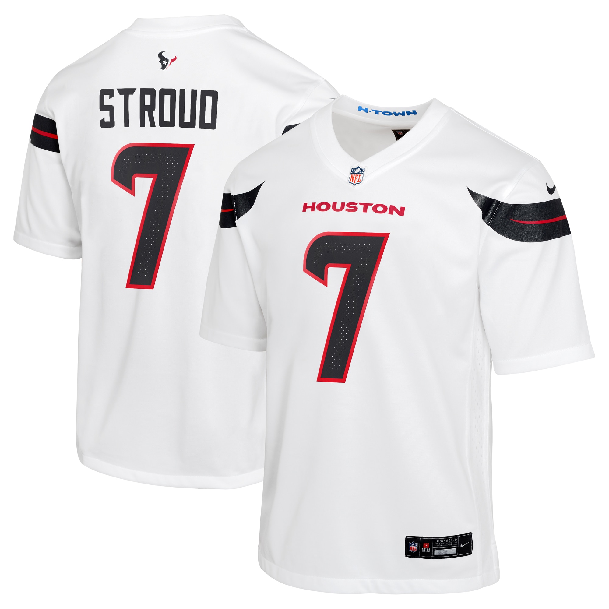 Youth Houston Texans C.j. Stroud White Game Jersey Js3364
