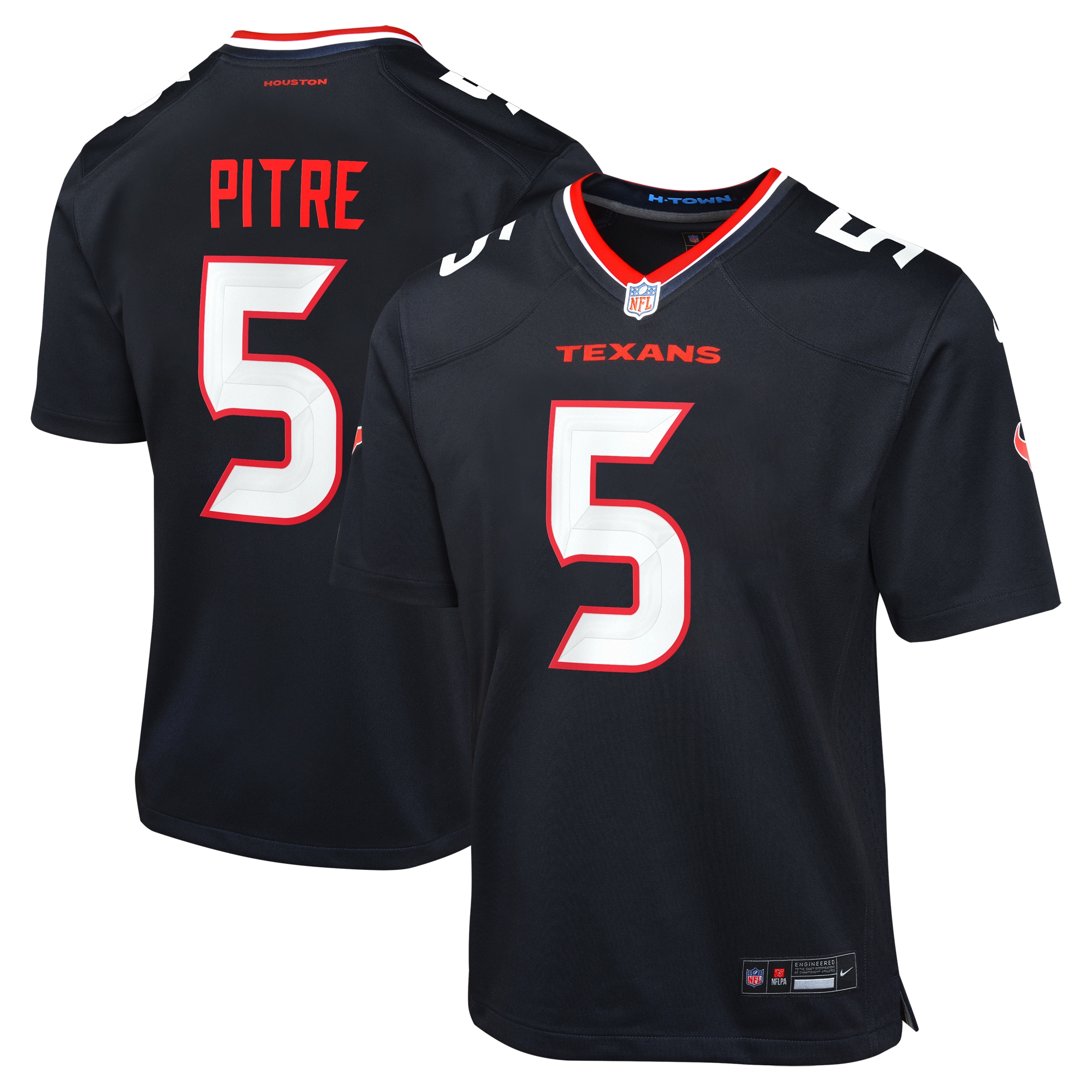 Youth Houston Texans Jalen Pitre Navy Game Jersey Js9089