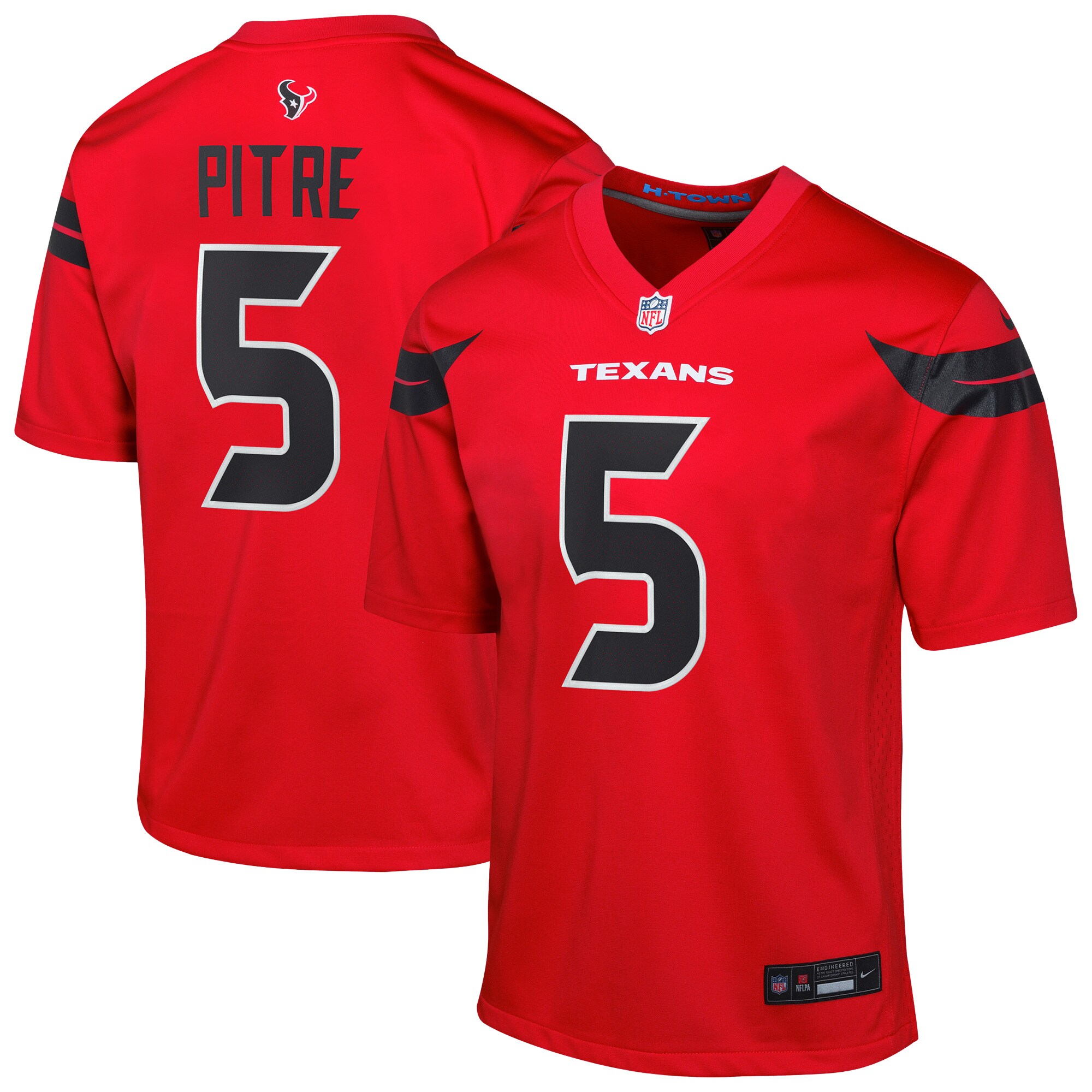 Youth Houston Texans Jalen Pitre Red Alternate Game Jersey Js7407