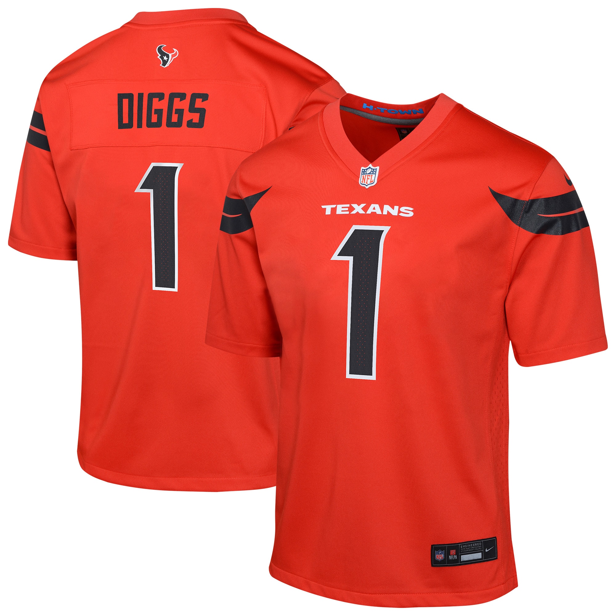 Youth Houston Texans Stefon Diggs Red Alternate Player Game Jersey Js2867