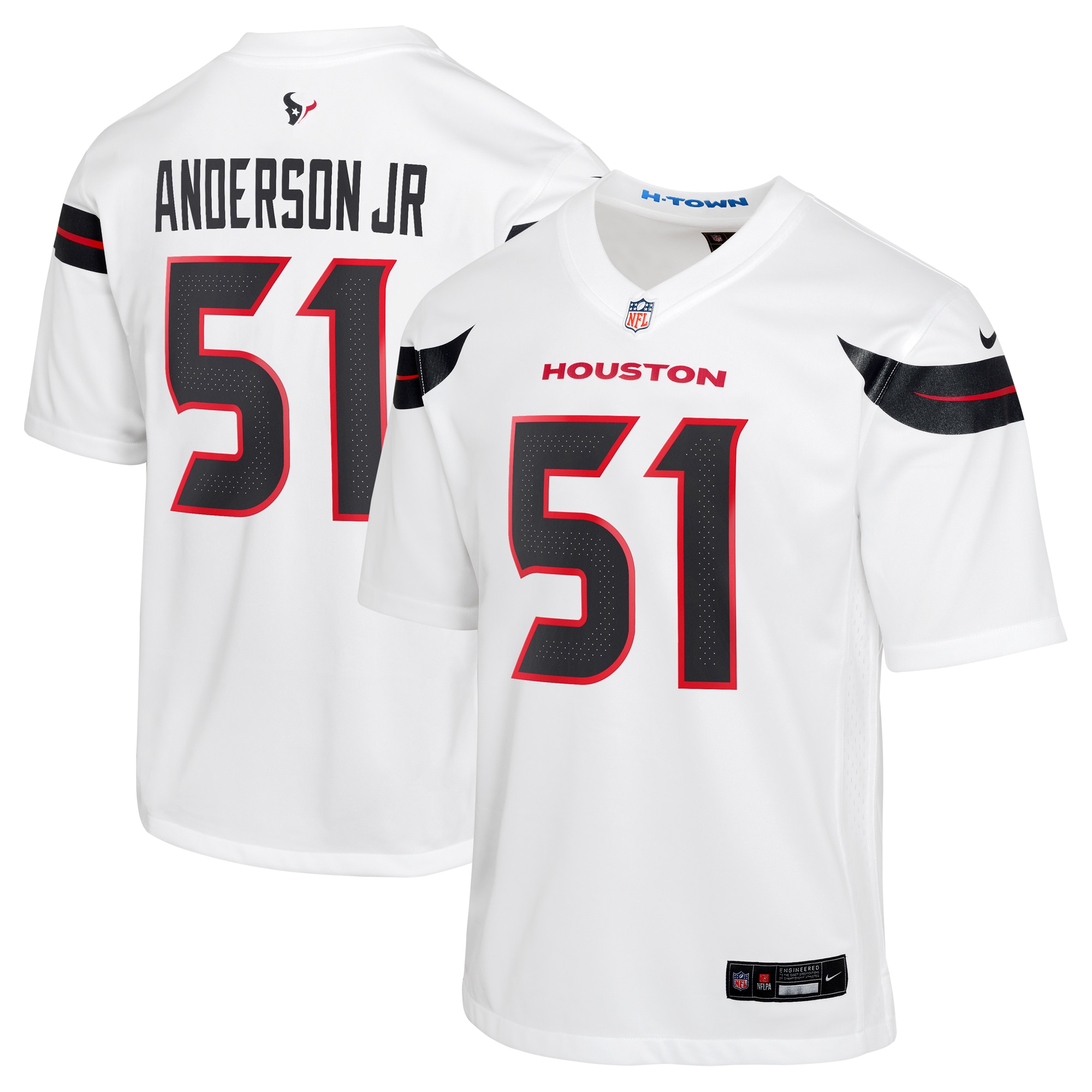 Youth Houston Texans Will Anderson Jr. White Game Jersey Js7630