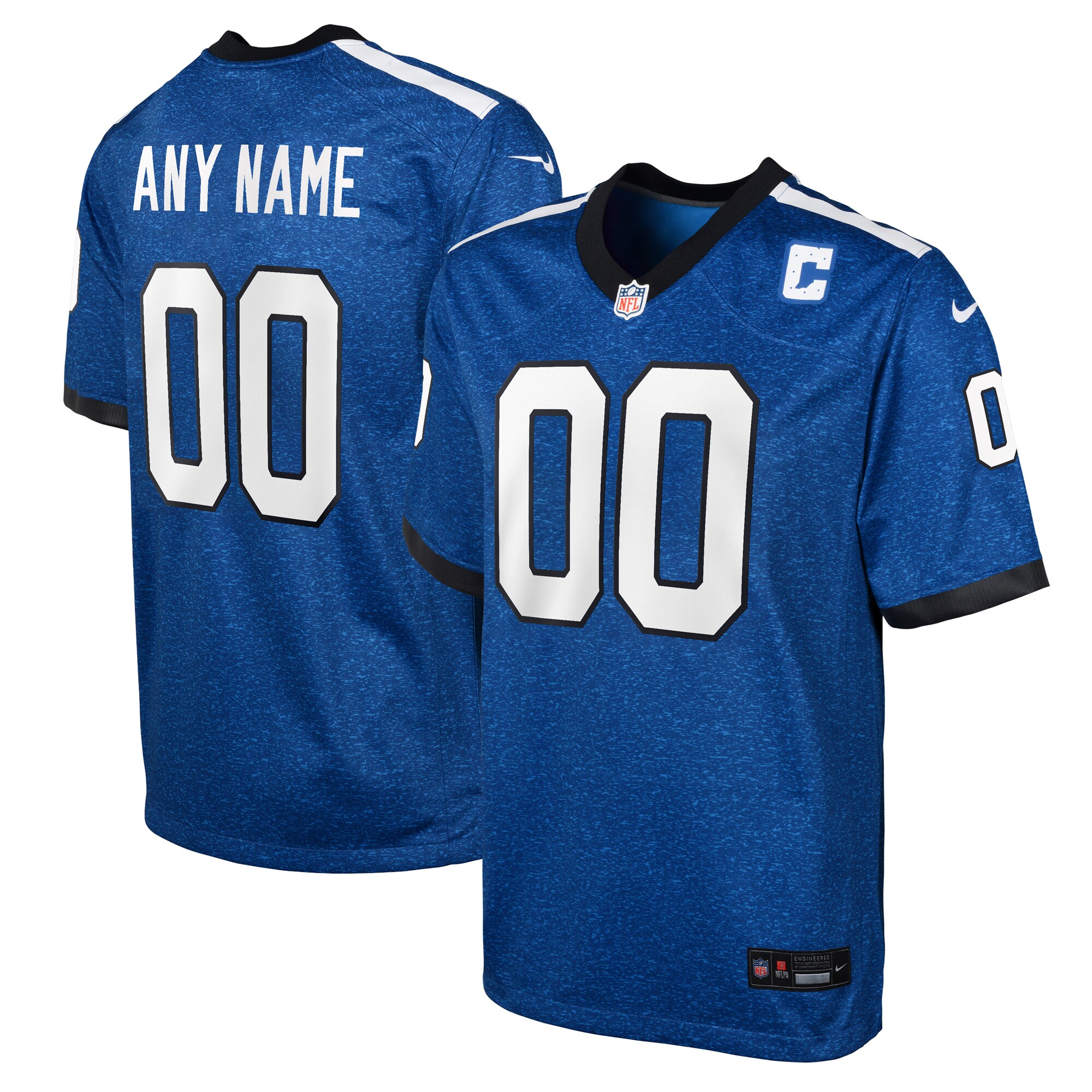 Youth Indianapolis Colts Blue Indiana Nights Alternate Custom Game Jersey Js8328