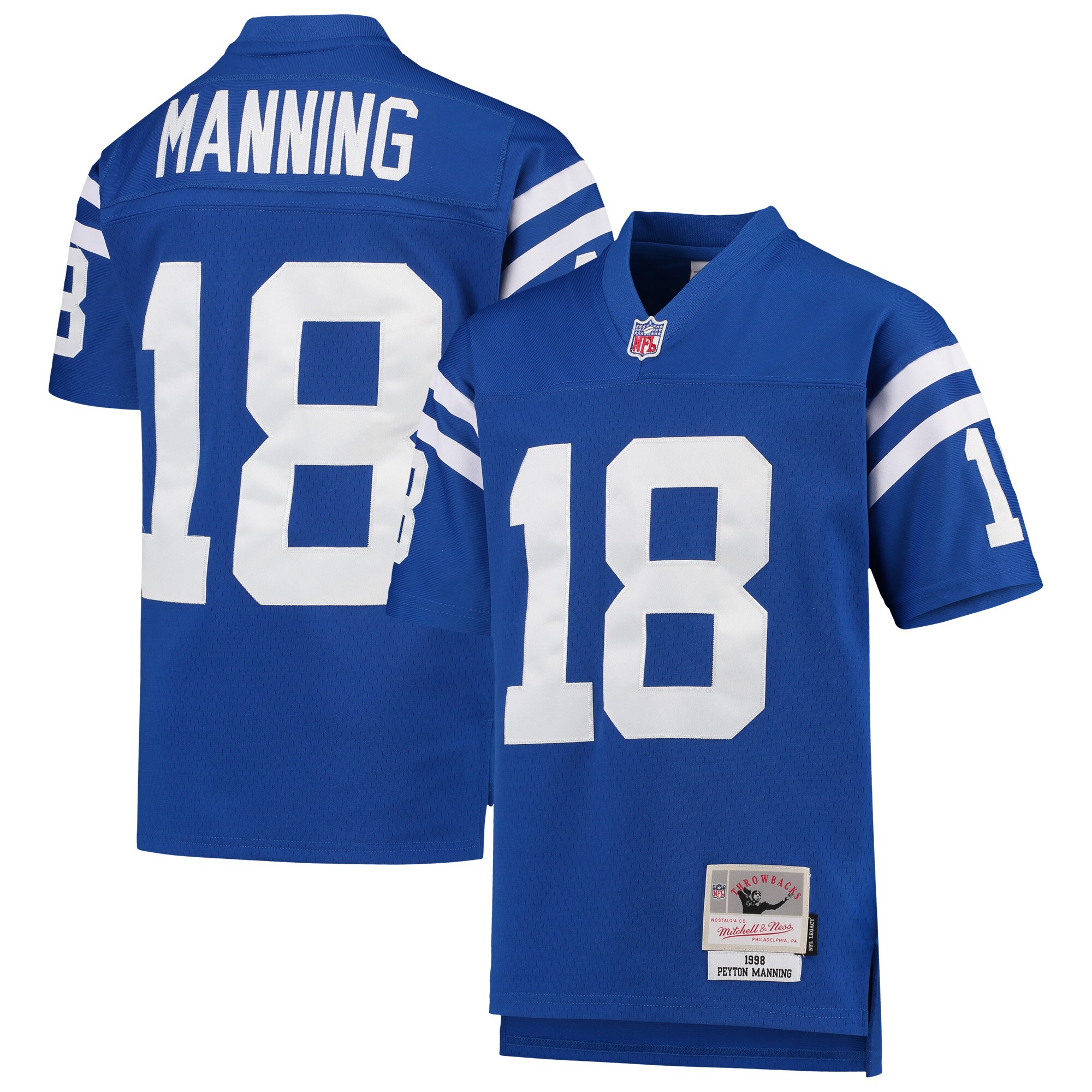 Youth Indianapolis Colts Peyton Manning Mitchell & Ness Royal 1998 Legacy Retired Player Jersey Js7142