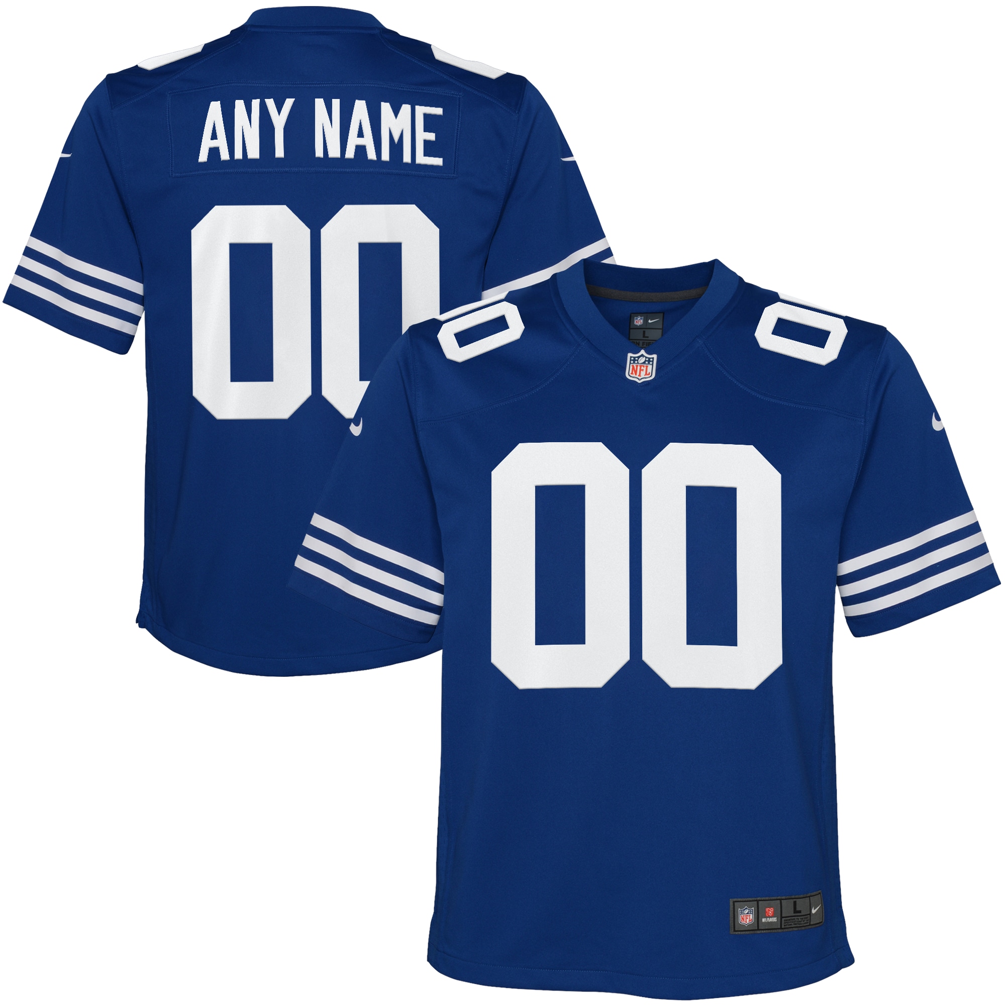 Youth Indianapolis Colts Royal Alternate Custom Game Jersey Js8403