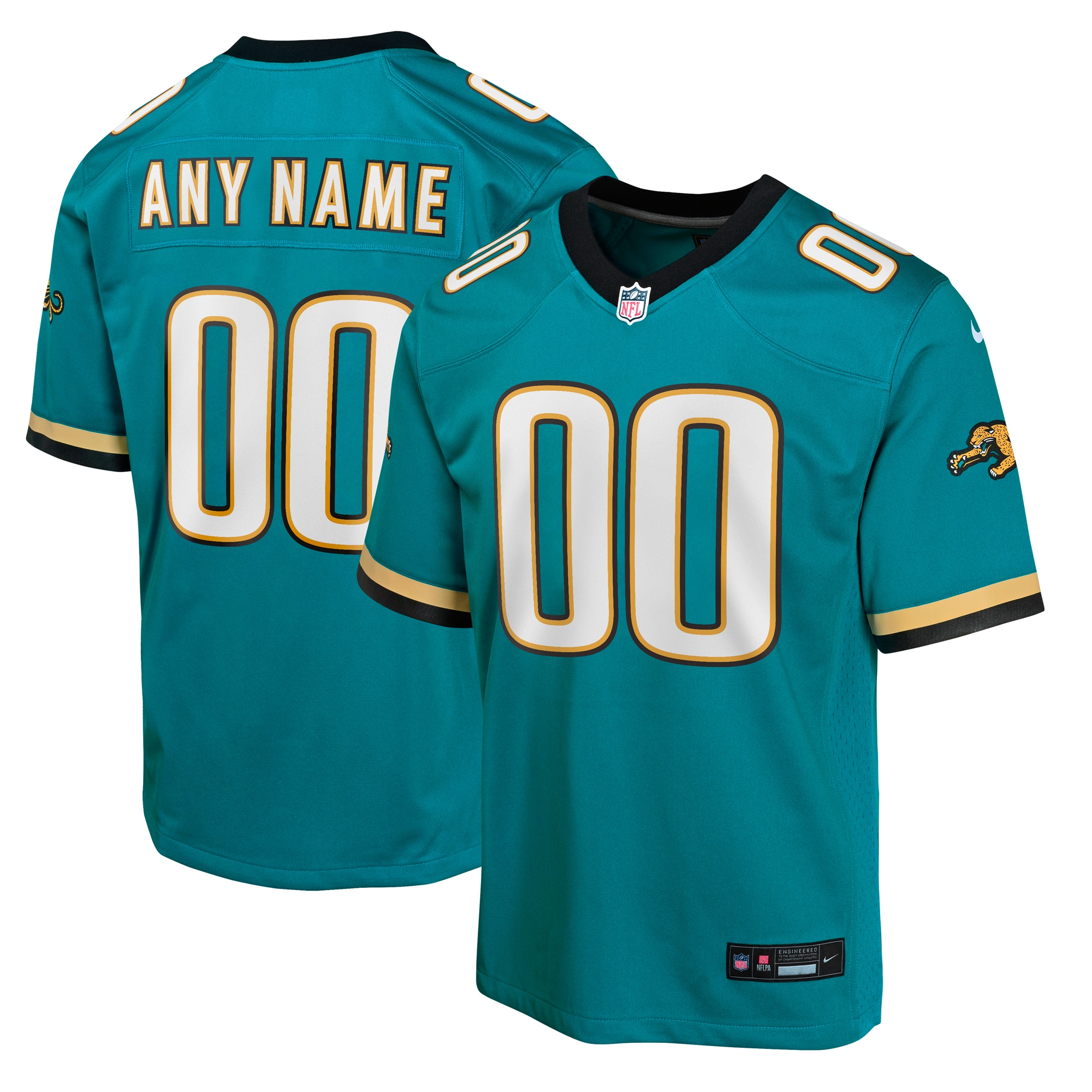 Youth Jacksonville Jaguars Teal Prowler Throwback Custom Game Jersey Js1642