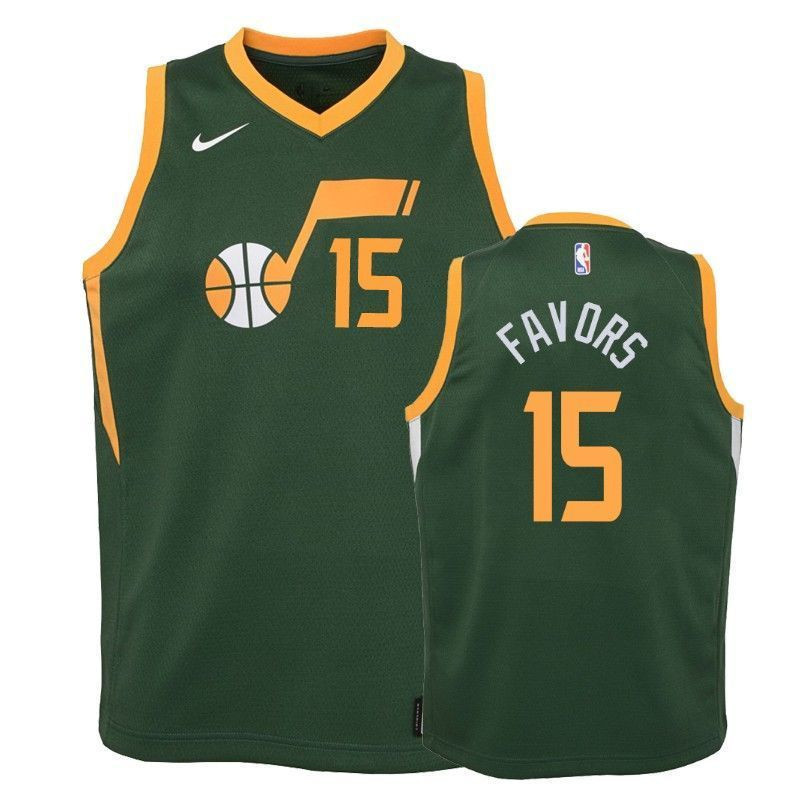 Youth Jazz Derrick Favors 15 Earned Green Jersey