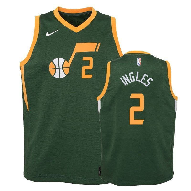 Youth Jazz Joe Ingles 2 2018-19 Earned Green Jersey