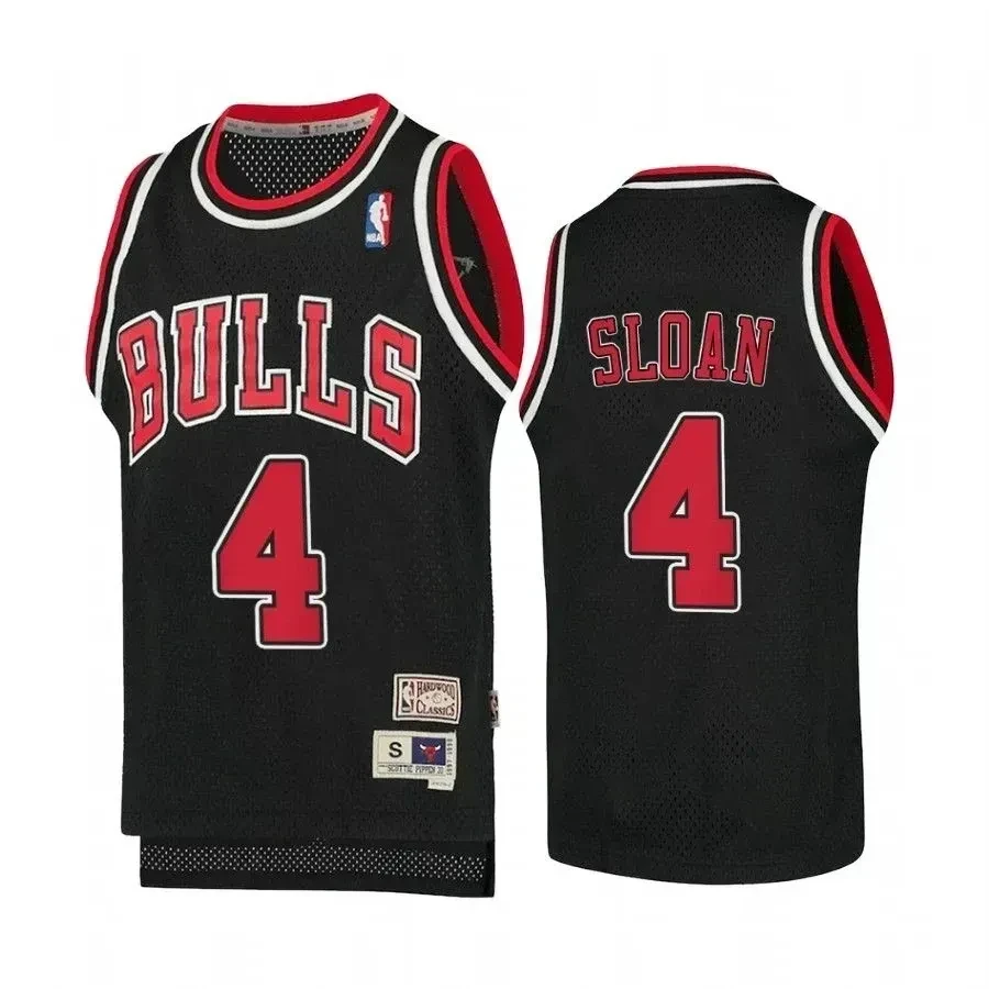 Youth Jerry Sloan Chicago Bulls Hardwood Classics Jersey - Black