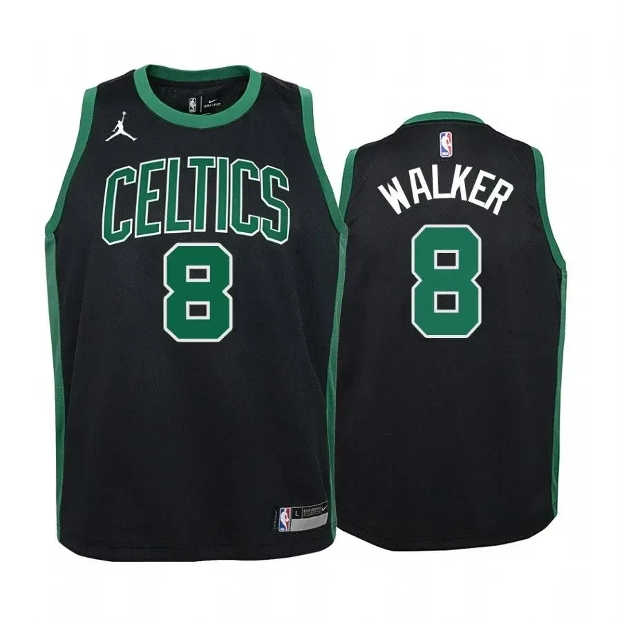 Youth Kemba Walker Boston Celtics Black Statet Jersey Jumpman
