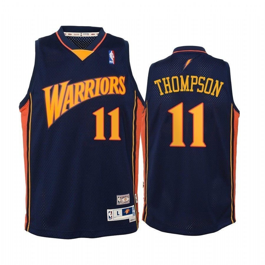 Youth Klay Thompson Golden State Warriors Hardwood Classics Jersey - Navy