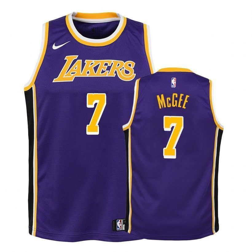 Youth Lakers Javale Mcgee 7 2018-19 Statet Purple Jersey
