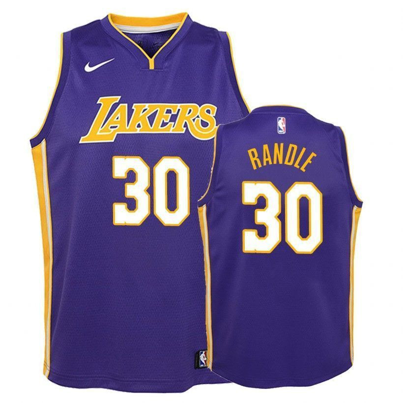Youth Lakers Julius Randle 30 Statet Purple Jersey