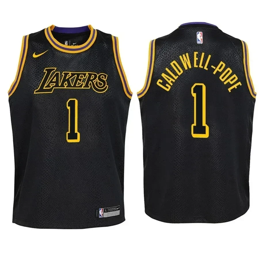 Youth Lakers Kentavious Caldwell-pope 1 City Edition Black Jersey