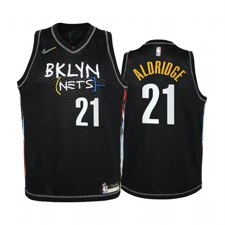 Youth Lamarcus Aldridge Brooklyn Nets Black City Edition Jersey