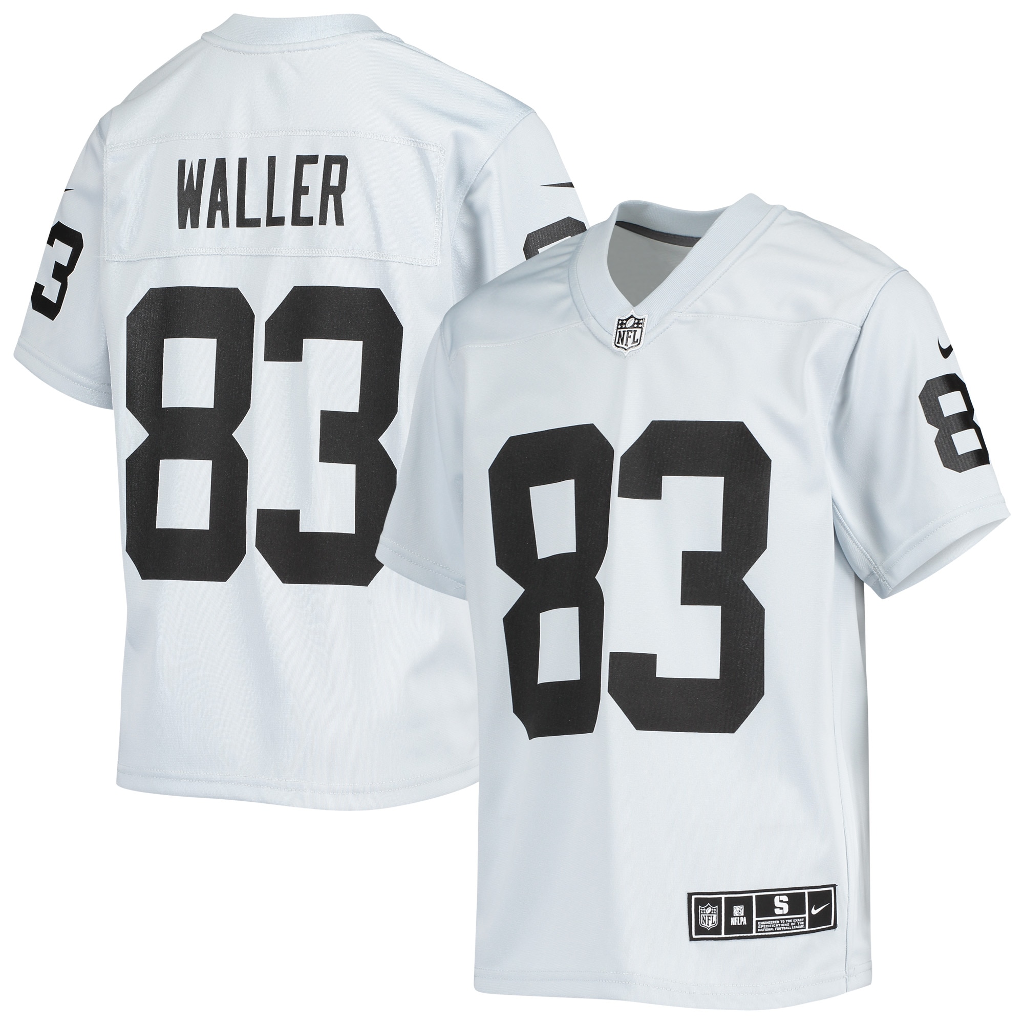 Youth Las Vegas Raiders Darren Waller Silver Inverted Team Game Jersey Js1626