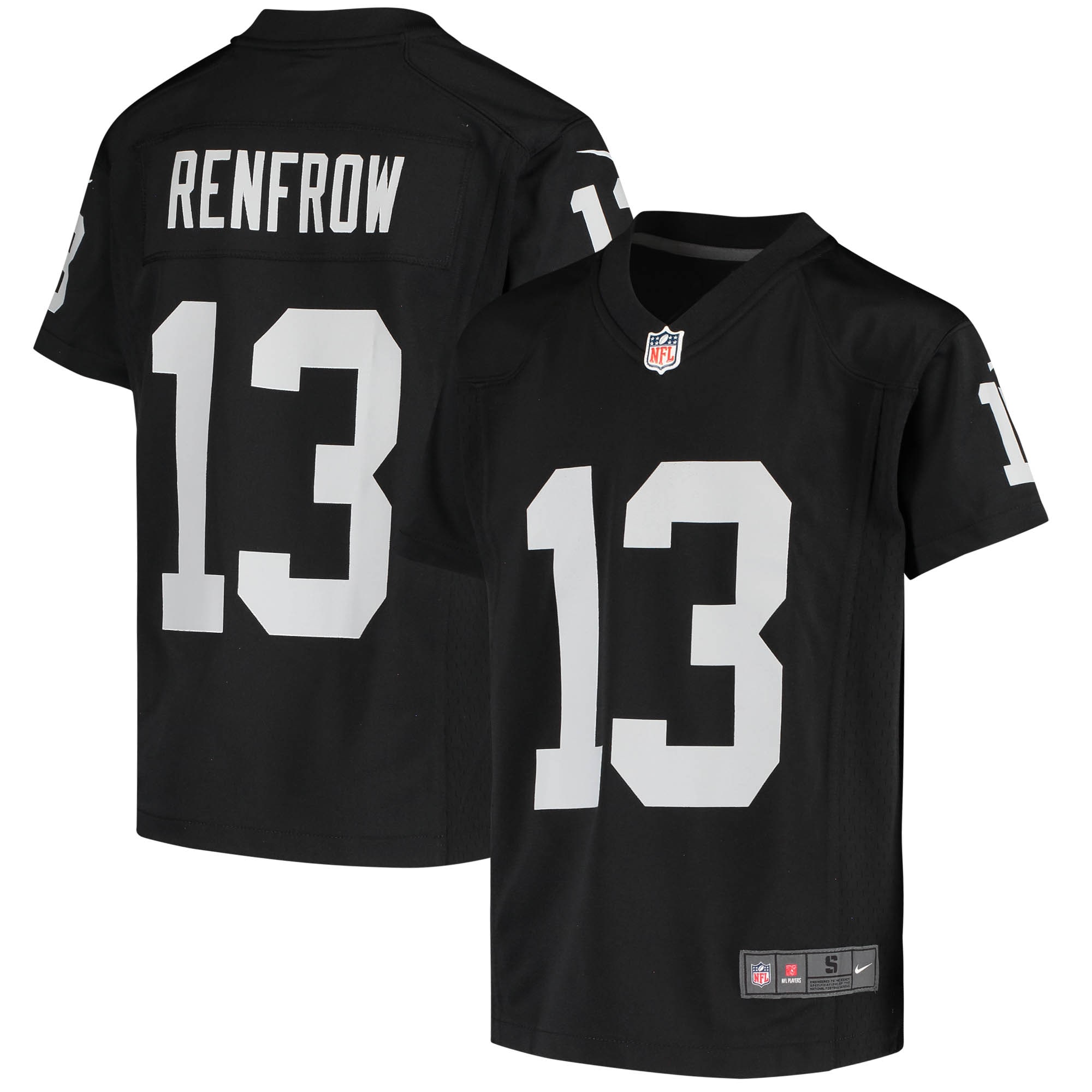 Youth Las Vegas Raiders Hunter Renfrow Black Game Jersey Js4635