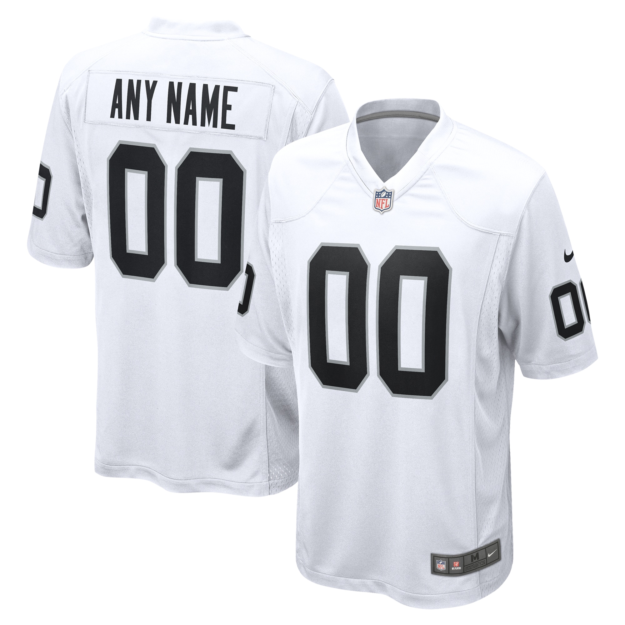 Youth Las Vegas Raiders White Team Custom Game Jersey Js1520