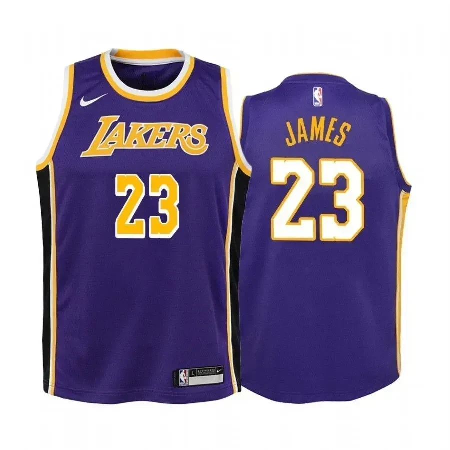 Youth Lebron James Los Angeles Lakers Purple Statet Jersey