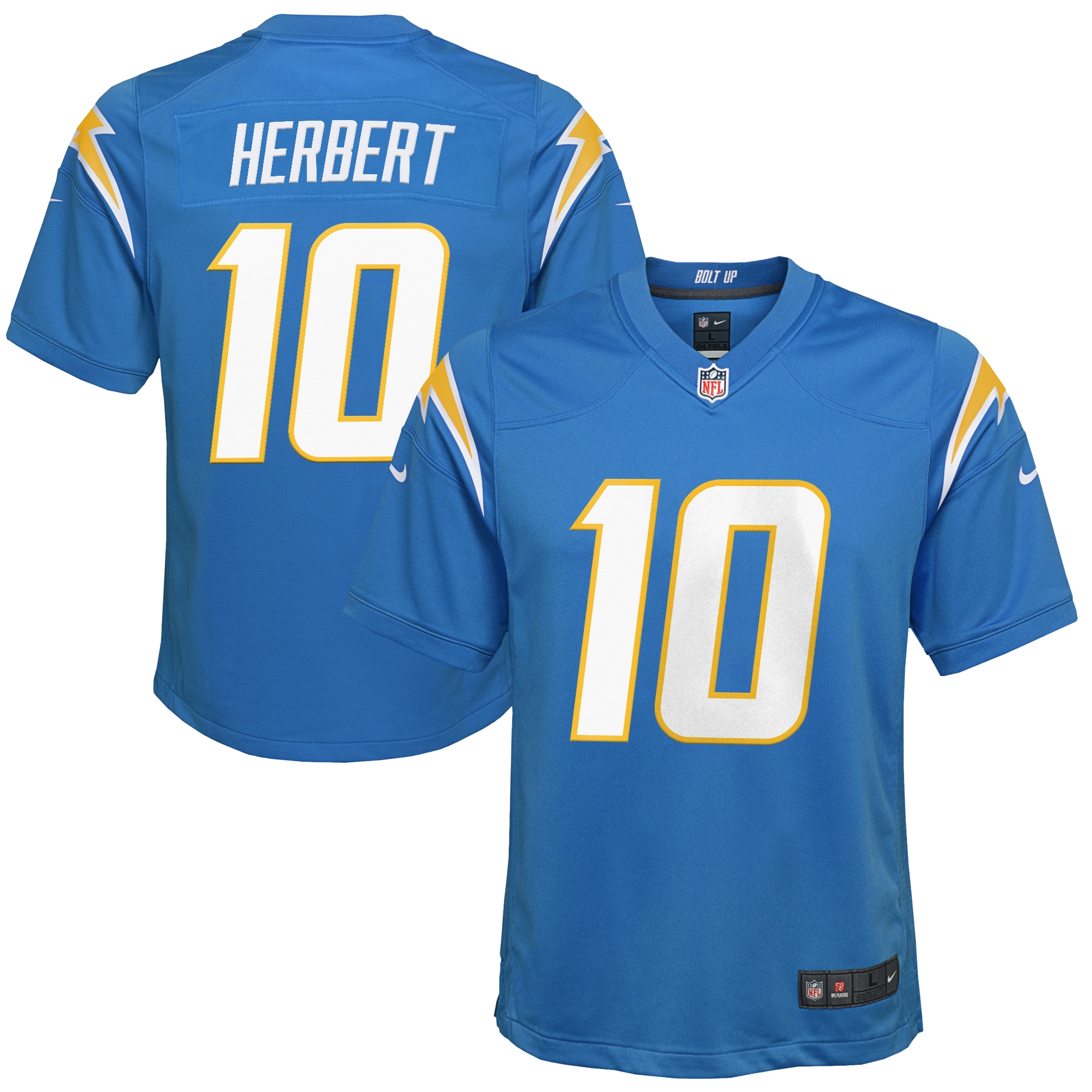 Youth Los Angeles Chargers Justin Herbert Powder Blue Game Jersey Js8875