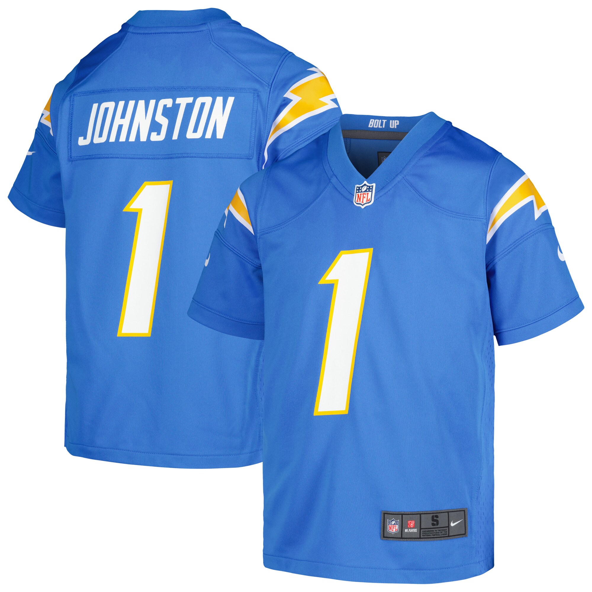 Youth Los Angeles Chargers Quentin Johnston Powder Blue Game Jersey Js7962