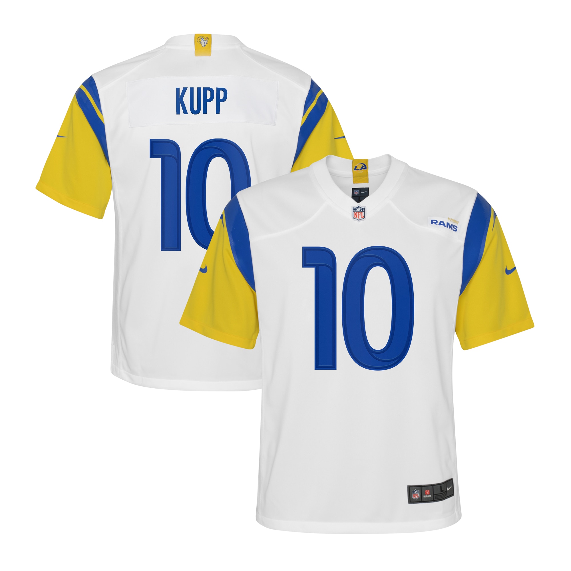 Youth Los Angeles Rams Cooper Kupp White Game Jersey Js6888