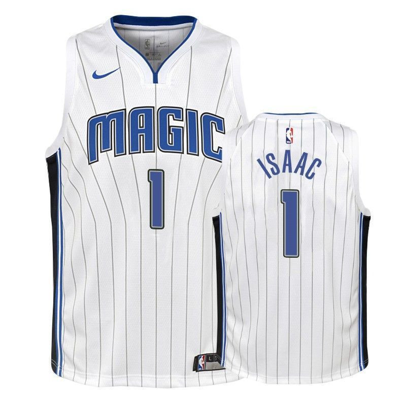 Youth Magic Jonathan Isaac 1 Association White Jersey