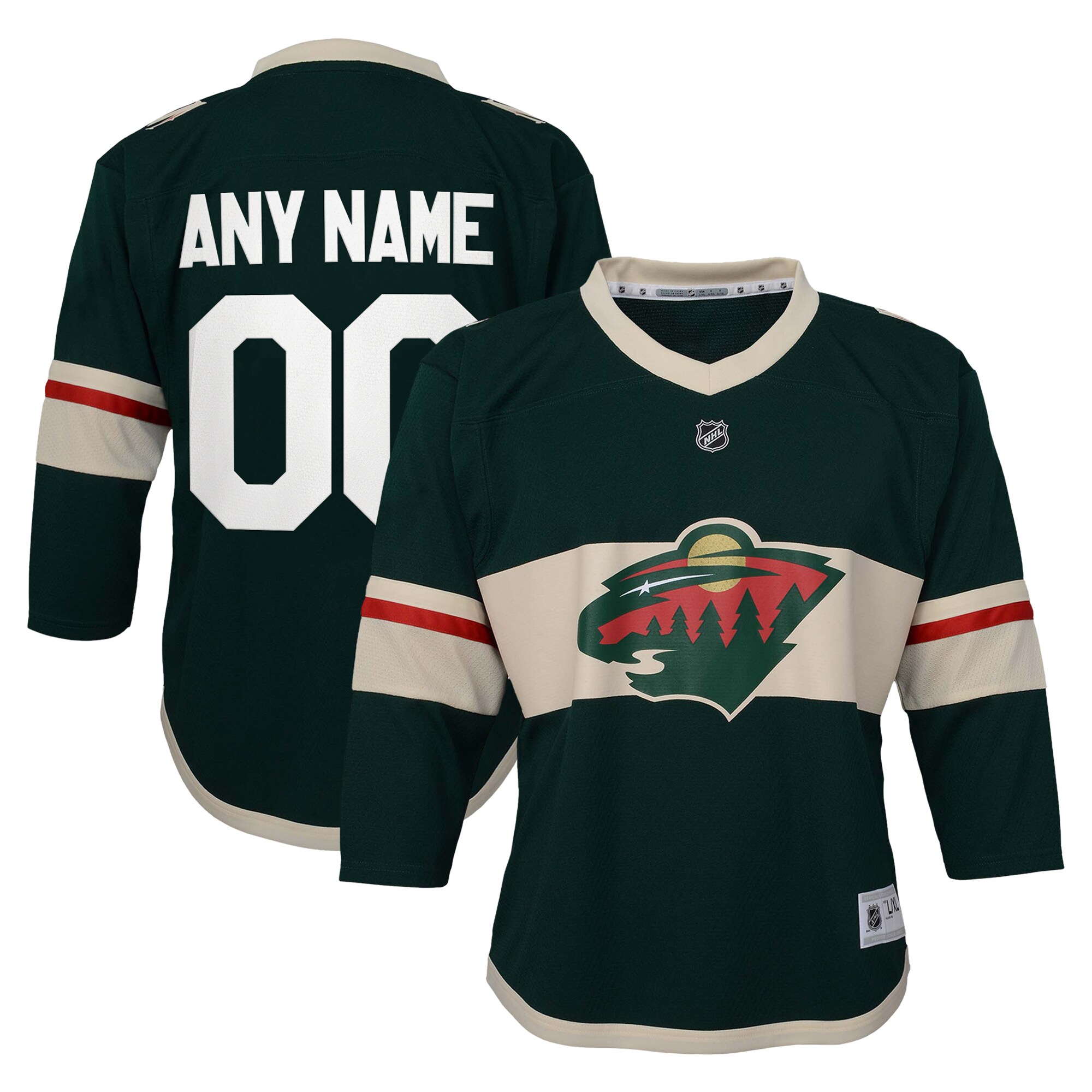 Youth Minnesota Wild Green Custom Jersey