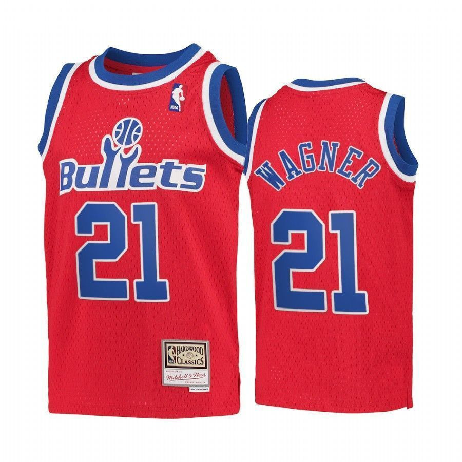 Youth Moritz Wagner Washington Wizards Kids Red Hardwood Classics Jersey