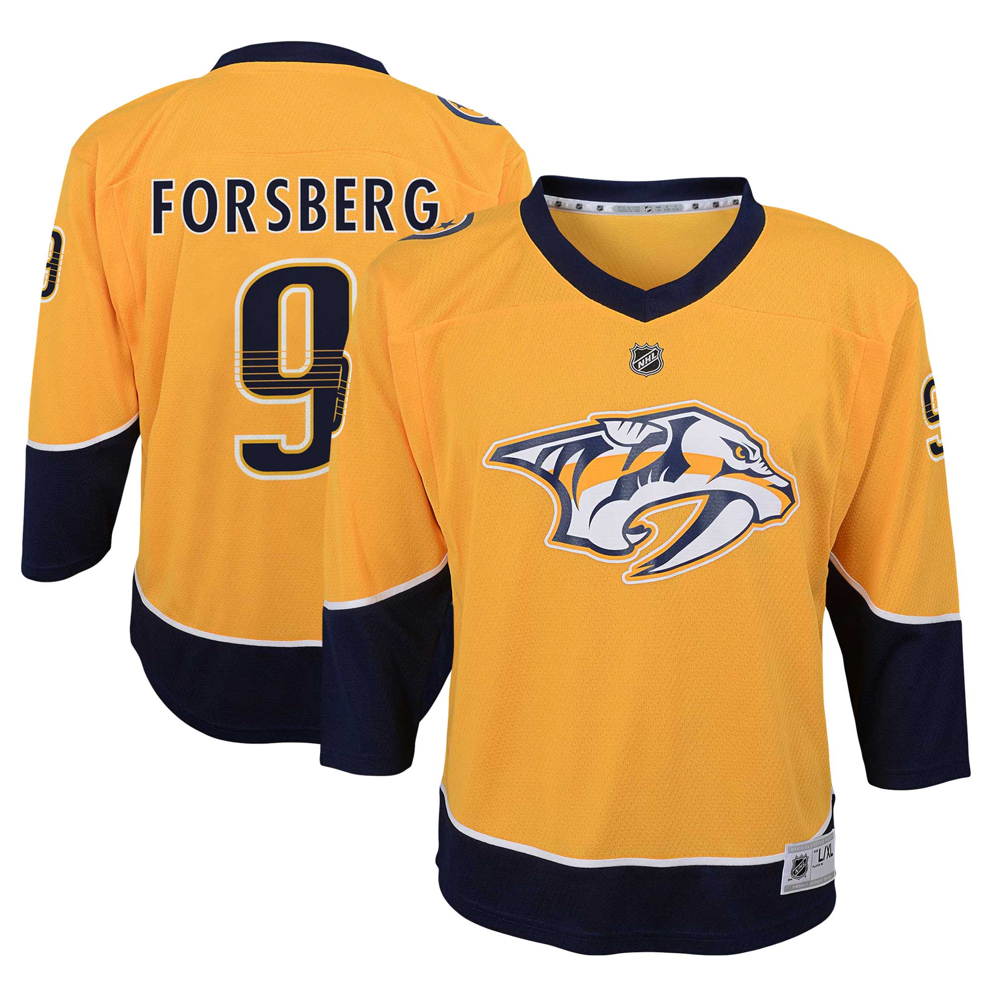 Youth Nashville Predators Filip Forsberg Gold Home Player Jersey