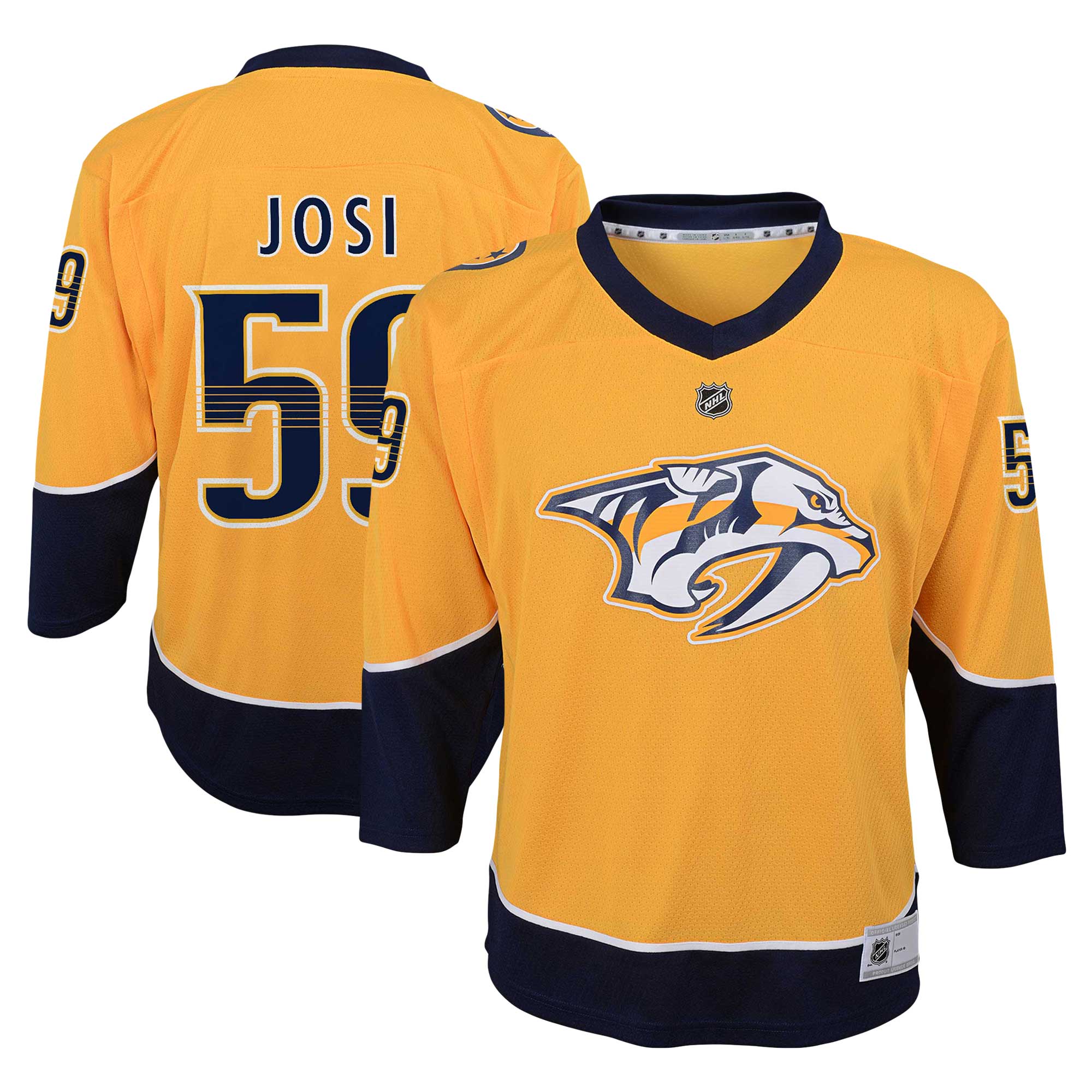 Youth Nashville Predators Roman Josi Gold Home Player Jersey
